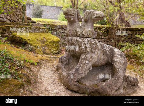 The Monsters Park, Sacred Grove in Bomarzo, Italy, Lazio. Gardens of ...