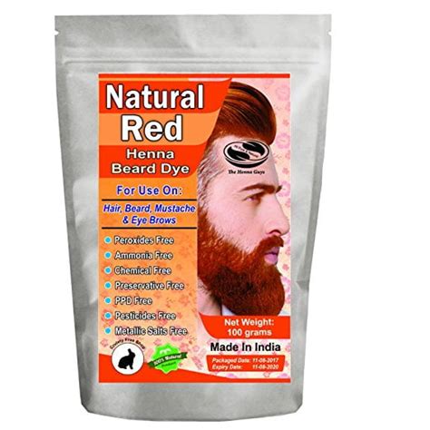 1 Pack of Natural Red Henna Beard Dye For Men 100 Grams - The Henna Guys - Walmart.com