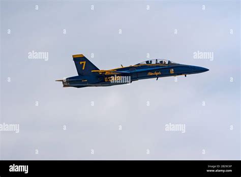 Airplane Blue Angels Navy jet fighter at airshow Stock Photo - Alamy