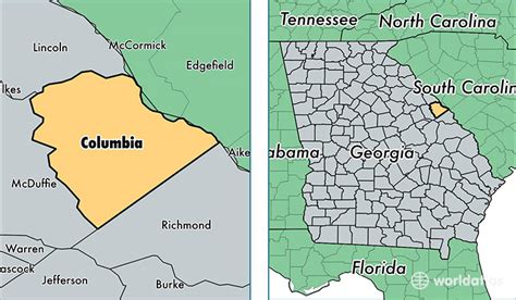 Columbia County, Georgia / Map of Columbia County, GA / Where is ...