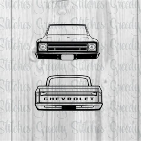 Chevrolet C10 SVG DXF EPS PNG – Greedy Stitches