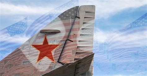 Plane Tail And American Flags Free Stock Photo - Public Domain Pictures