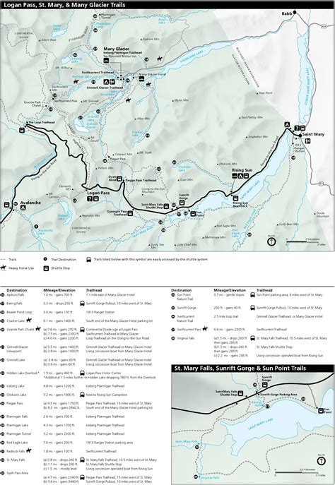 Glacier National Park Trail Map Pdf - Alayne Lisabeth