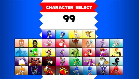 Sonic Ultimate Fighters Character Select Roster by RebornBeatz on ...