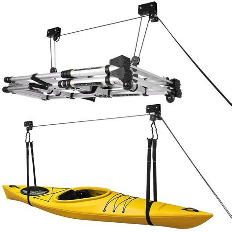 Heavy Duty Ceiling Mount Bicycle Kayak Canoe Garage Storage Lift Hoists ...