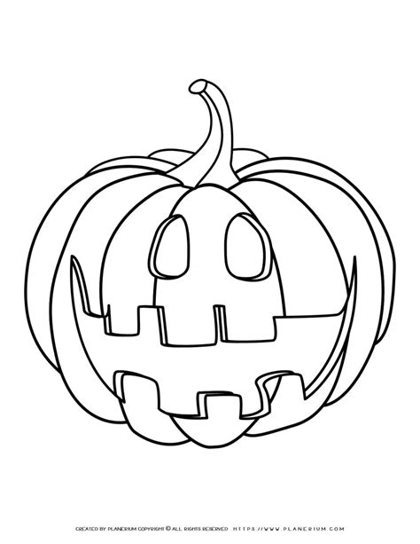 Happy Jack O Lantern Outline