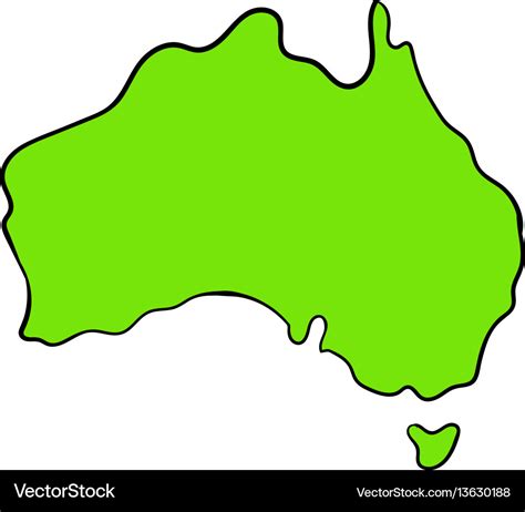 Map of australia icon cartoon Royalty Free Vector Image