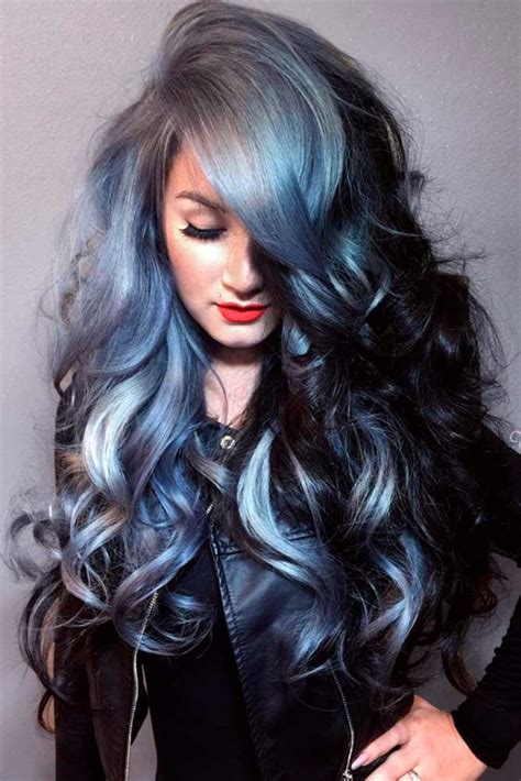 Dark Grey Blue Hair