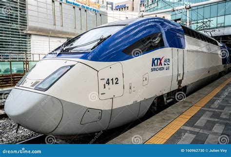 Front of KTX Sancheon Bullet Train at Seoul Station in South Korea Editorial Image - Image of ...