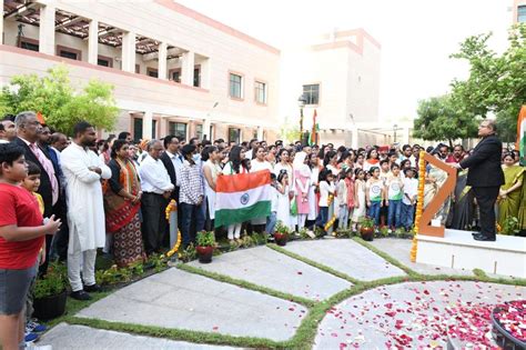 Indian Flag hoisted in Bahrain, at the Embassy of India. - The WFY