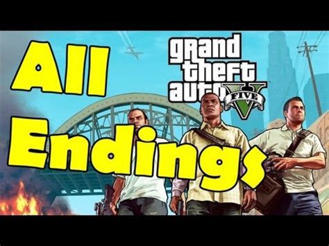 Grand Theft Auto 5 All ENDINGS (Option A, B, and C) Walkthrough Gameplay GTA V GTA 5 All Endings