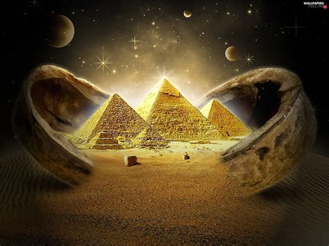 Pyramids, Night, Egyptian - Full : HD wallpaper | Pxfuel