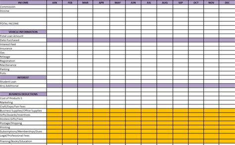 free business tax expense spreadsheet — db-excel.com