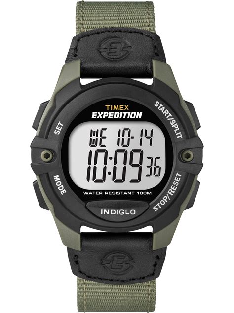 Timex - Men's Expedition Full-Size Digital CAT Black/Green Watch, Nylon ...