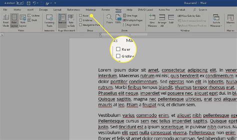 How to Show the Ruler in Word