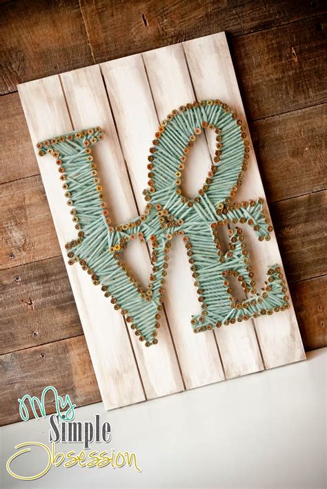 My Simple Obsession: Rustic "String Yarn" Sign