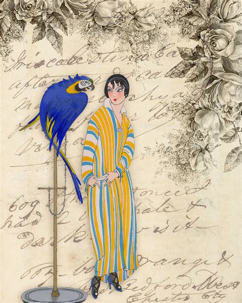 Woman Vintage Parrot Script Free Stock Photo - Public Domain Pictures