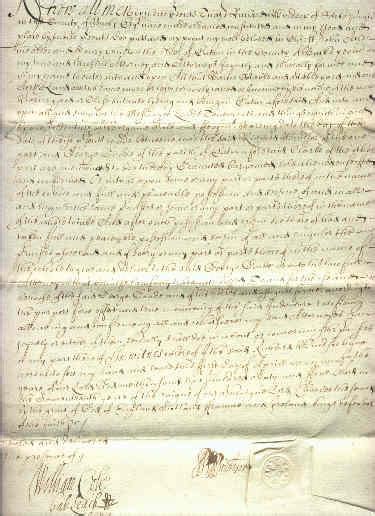 Indenture: Handwritten Legal Document/Agreement. by Windsor, Richard ...