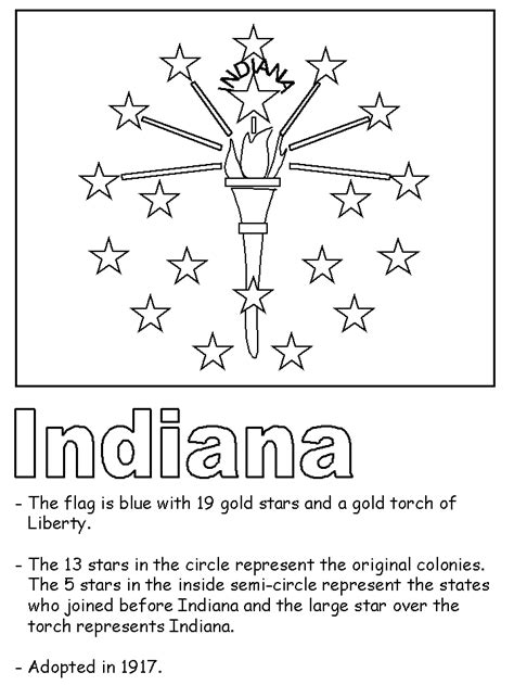 Indiana State Flag | Indiana state flag, Indiana state, State flags