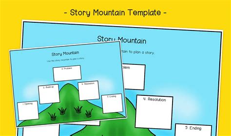 Story Mountain - 5 Part Story Planning Worksheet Template in Colour | KS1/KS2 Primary Writing ...