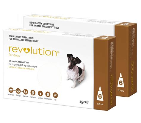 Revolution for Dogs 10.1-20 lbs (5.1-10 kg) - Brown 12 Doses | Sierra Pet Meds