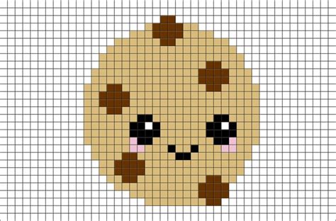 Cookie Pixel Art | Pixel art pattern, Pixel art templates, Easy pixel art