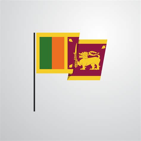 Sri Lanka waving Flag design vector 14374730 Vector Art at Vecteezy