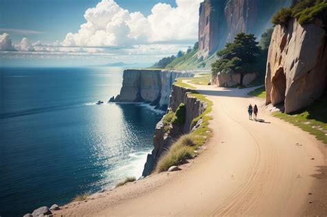 Premium AI Image | A road trip to the coast of france