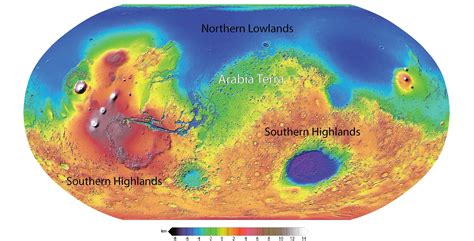 Mars elevation map : r/MapPorn