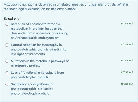 Solved Mixotrophic nutrition is observed in unrelated | Chegg.com