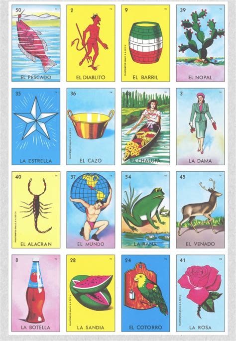 Loteria Printable Cards