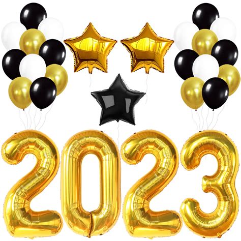 Buy Big 40 Inch Black and Gold 2023 Balloons Set - 2023 Graduation Decorations | Graduation ...