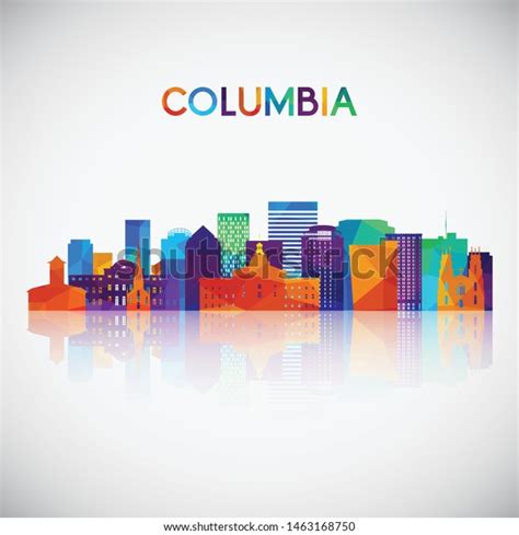 Columbia Skyline Silhouette Colorful Geometric Style Stock Vector ...