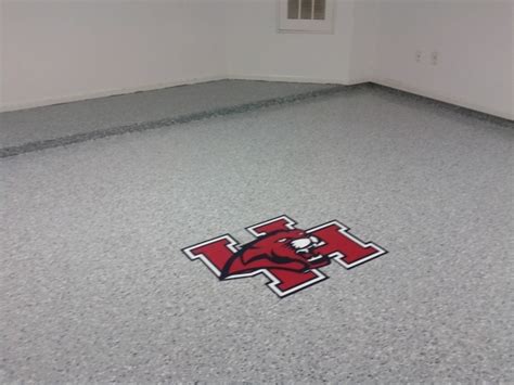 Custom Decals in Epoxy Flooring in Houston, TX