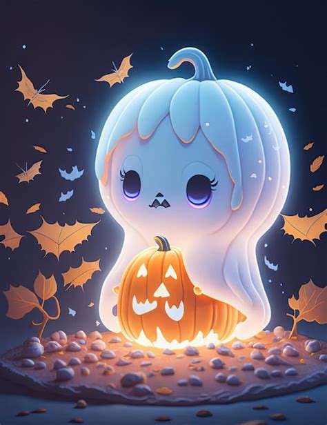 Premium Photo | Cute and adorable halloween ghosts spooky yet charming