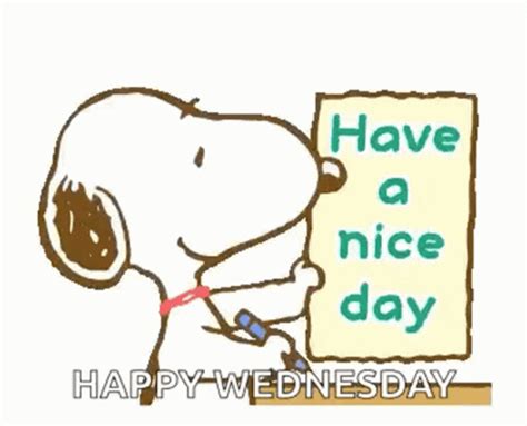 Happy Wednesday Nice Day Snoopy GIF | GIFDB.com