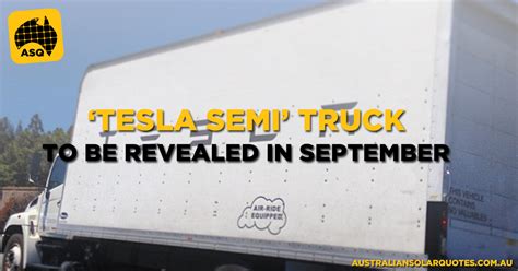 'Tesla Semi' Truck to be Revealed in September This Year