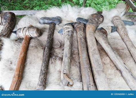Different Kind of Stone Age Axes in a Row Stock Photo - Image of primitive, tool: 139260000