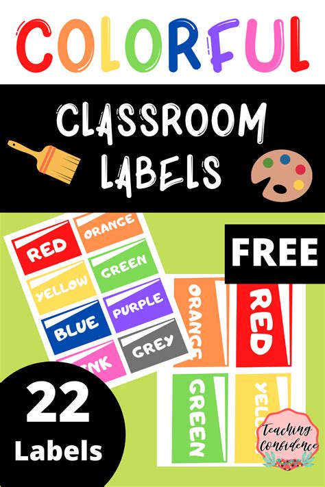 FREE Printable Color Labels for Classroom Organization