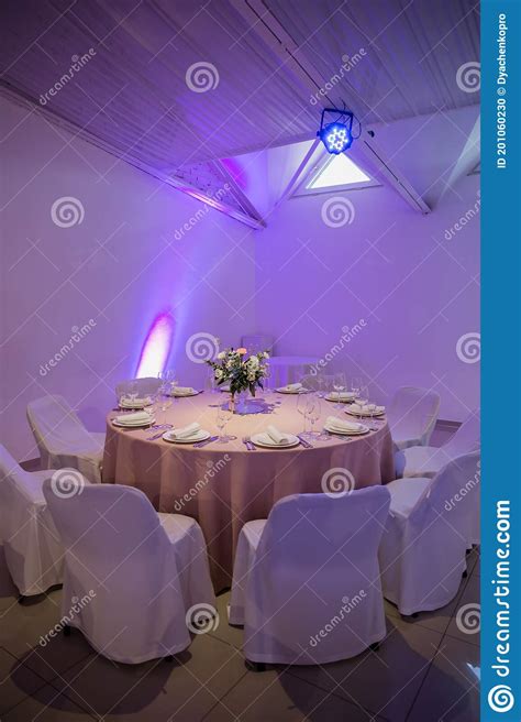 Decor of the Wedding Table in the Restaurant Stock Photo - Image of elegant, chair: 201060230