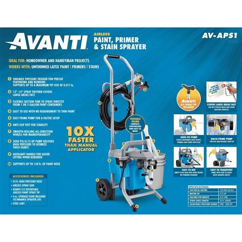 AVANTI Airless Paint, Primer & Stain Sprayer Kit - Sprayers & Spray Guns