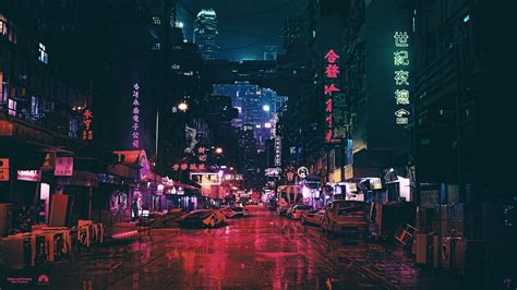 General 3840x2160 night artwork futuristic city cyberpunk cyber science ...