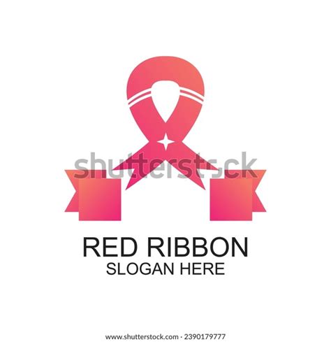 Red Ribbon Logo Design Design Simple Stock Vector (Royalty Free ...