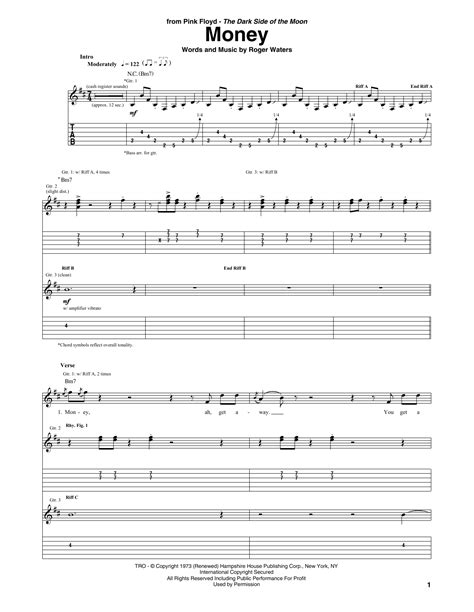 Money by Pink Floyd - Guitar Tab - Guitar Instructor