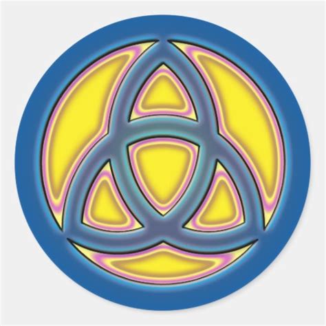 HOLY TRINITY SYMBOL ROUND STICKER | Zazzle