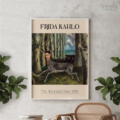 Frida Kahlo Art Print the Wounded Deer 1946 Vintage Home - Etsy