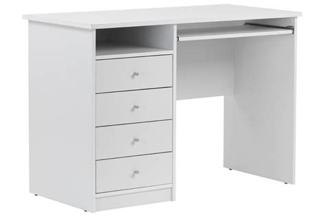 White Wood Student Desk - With 4 Drawers - 110cm Wide - Marymount