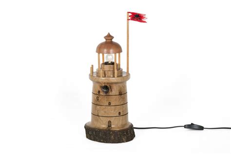 Handmade wooden lighthouse table lamp | Etsy | Handmade wooden, Wooden lighthouse, Lamp