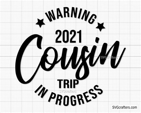 Warning Cousin Trip In Progress svg Family trip svg Family | Etsy