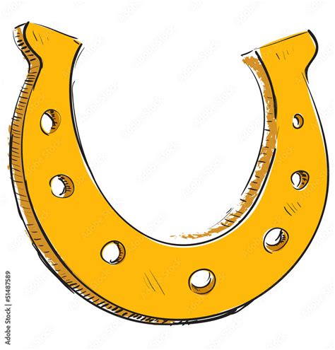 Lucky horseshoe cartoon icon Stock Vector | Adobe Stock